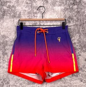 Tucann Swim Shorts Small Mens Tropical Ombre 2" Lined Swim